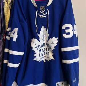 Reebok Blue and White Toronto Maple Leafs Jersey